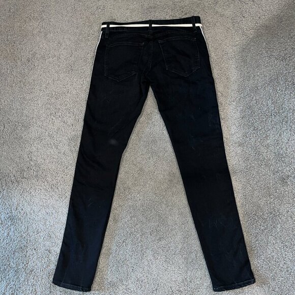 CHRISTOS NEW YORK The Track Jogger Black Jean Slim w/Red & Black Stripe Men's 30 - Picture 6 of 12